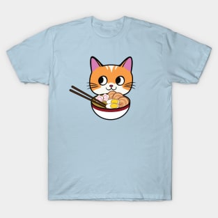 Orange Ramen Cat T-Shirt